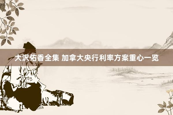大沢佑香全集 加拿大央行利率方案重心一览