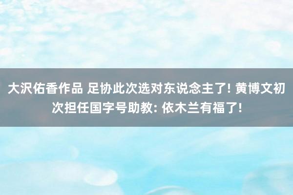 大沢佑香作品 足协此次选对东说念主了! 黄博文初次担任国字号助教: 依木兰有福了!
